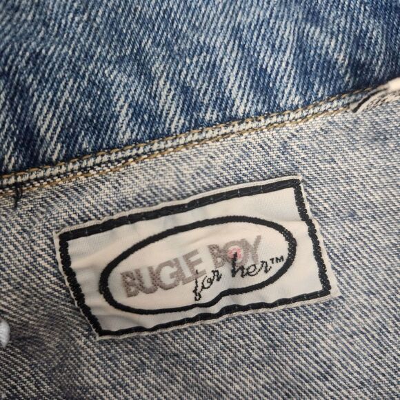 Vintage Bugle Boy Denim Jacket Womens Small Button Up Blue Jean Y2K - Picture 3 of 9